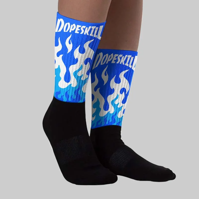 Royal Blue Collection DopeSkill Sublimated Socks FIRE Graphic sold by DopeSkill product image thumbnail 2