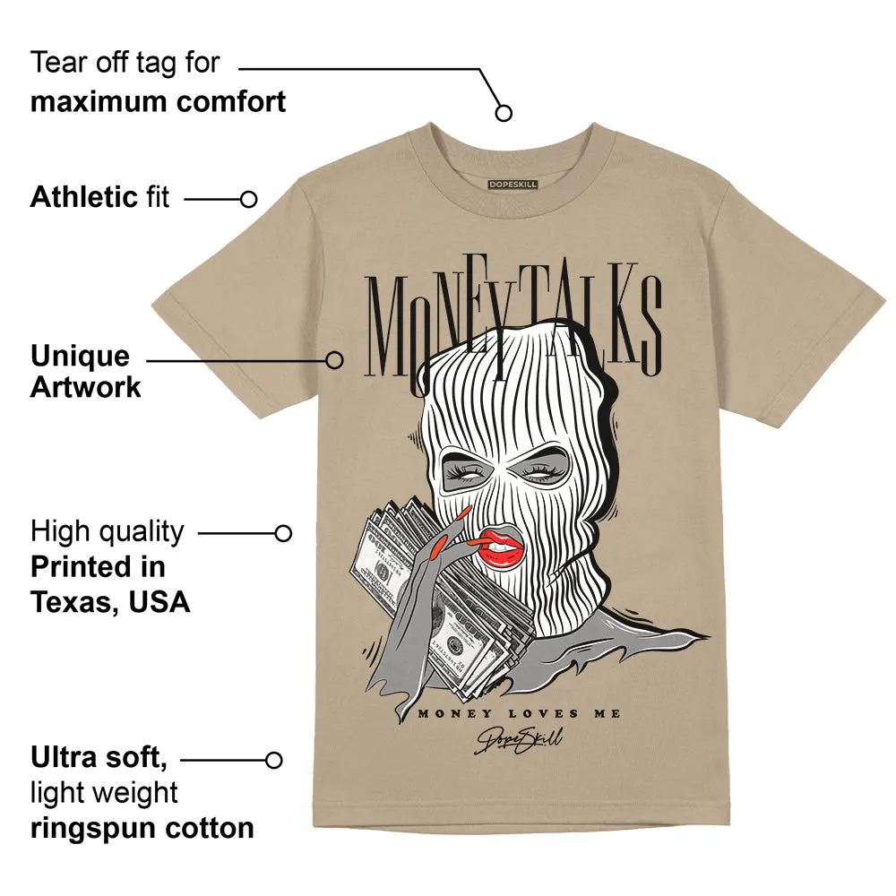 Latte 1s DopeSkill Medium Brown T-shirt Money Talks Graphic sold by DopeSkill product image thumbnail 2