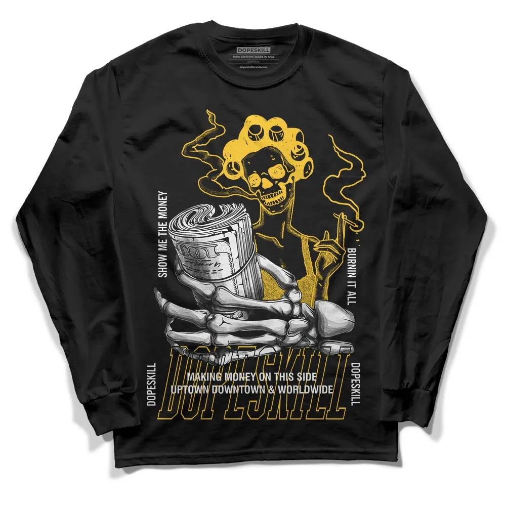 Vivid Sulfur 4s DopeSkill Long Sleeve T-Shirt Show Me The Money Graphic sold by DopeSkill product image thumbnail 2