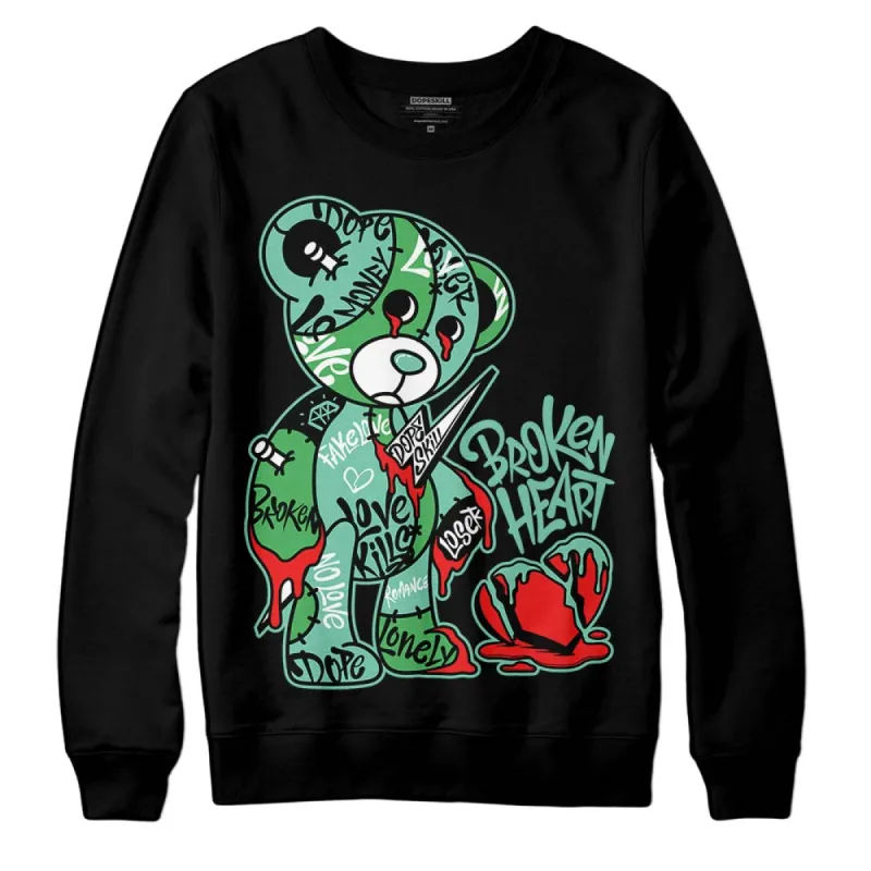 Green Glow 1s DopeSkill Sweatshirt Broken Heart Graphic sold by DopeSkill