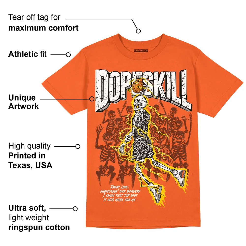 Georgia Peach 3s DopeSkill Orange T-shirt Thunder Dunk Graphic sold by DopeSkill product image thumbnail 2
