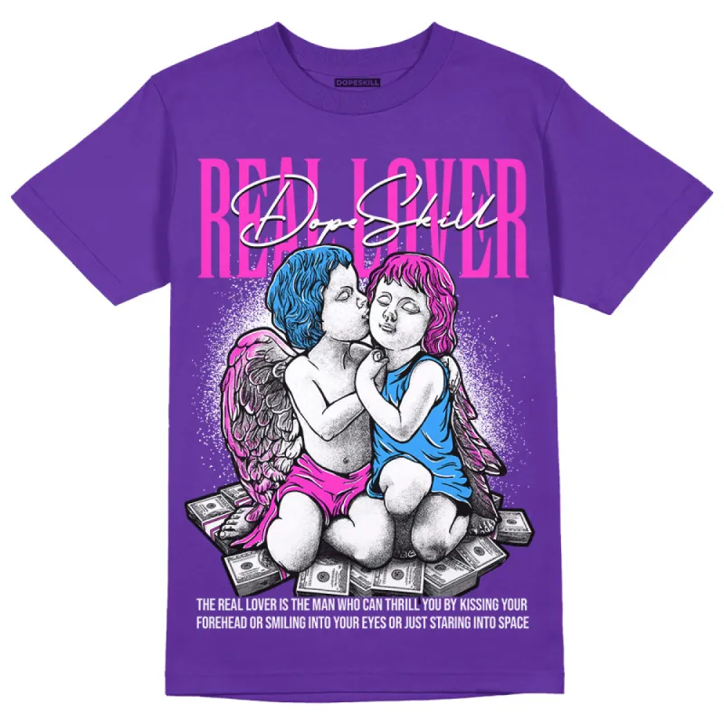 Dunk Purple Championship Court White DopeSkill Purple T-shirt Real Lover Graphic sold by DopeSkill