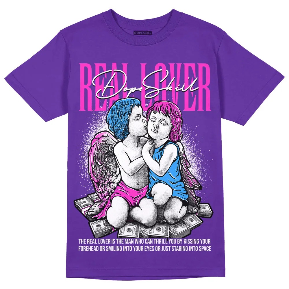 Dunk Purple Championship Court White DopeSkill Purple T-shirt Real Lover Graphic sold by DopeSkill