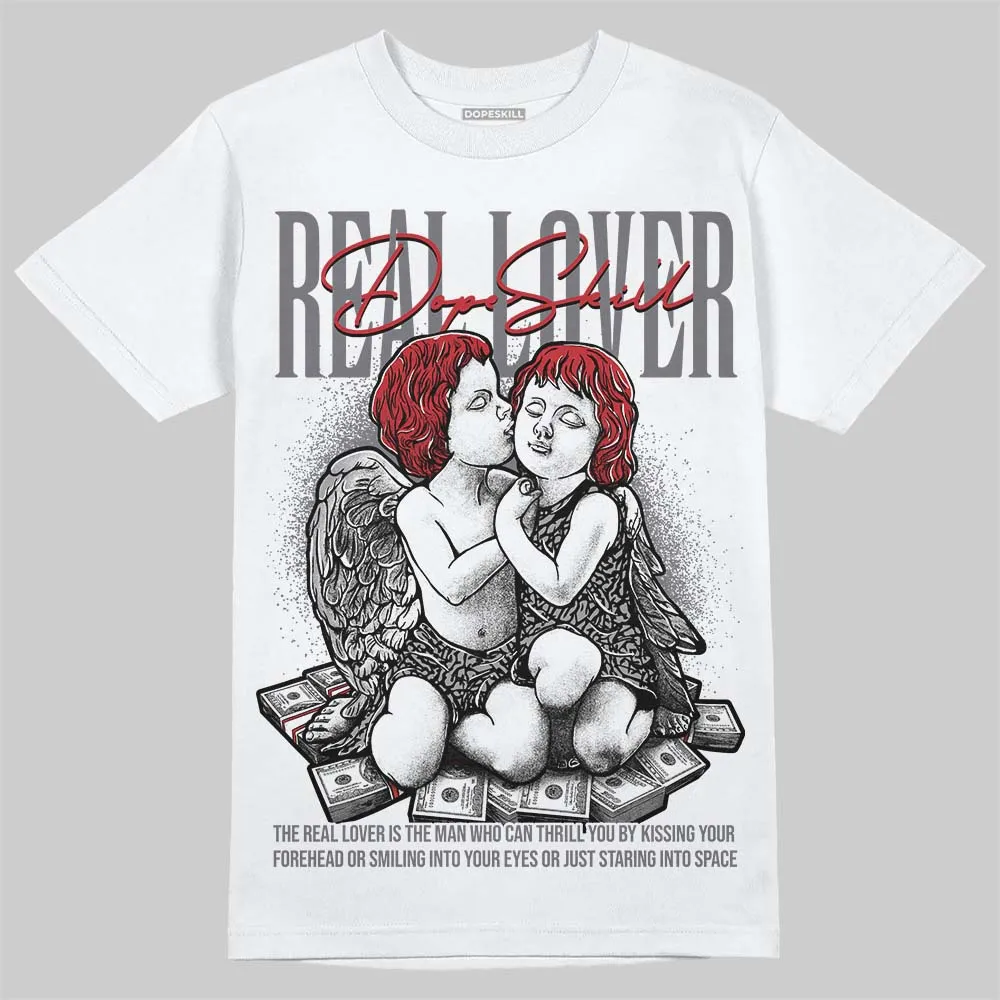 Cement Grey 3s DopeSkill T-Shirt Real Lover Graphic sold by DopeSkill