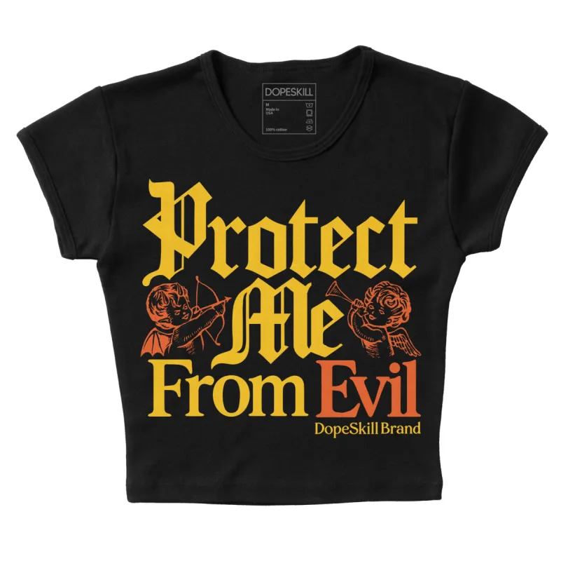 Yellow Collection DopeSkill Women's Crop Top Protect Me From Evil Graphic sold by DopeSkill