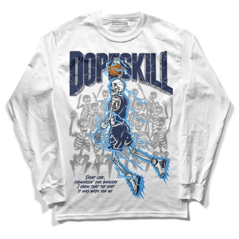 AJ Spizike White Obsidian DopeSkill Long Sleeve T-Shirt Thunder Dunk Graphic sold by DopeSkill