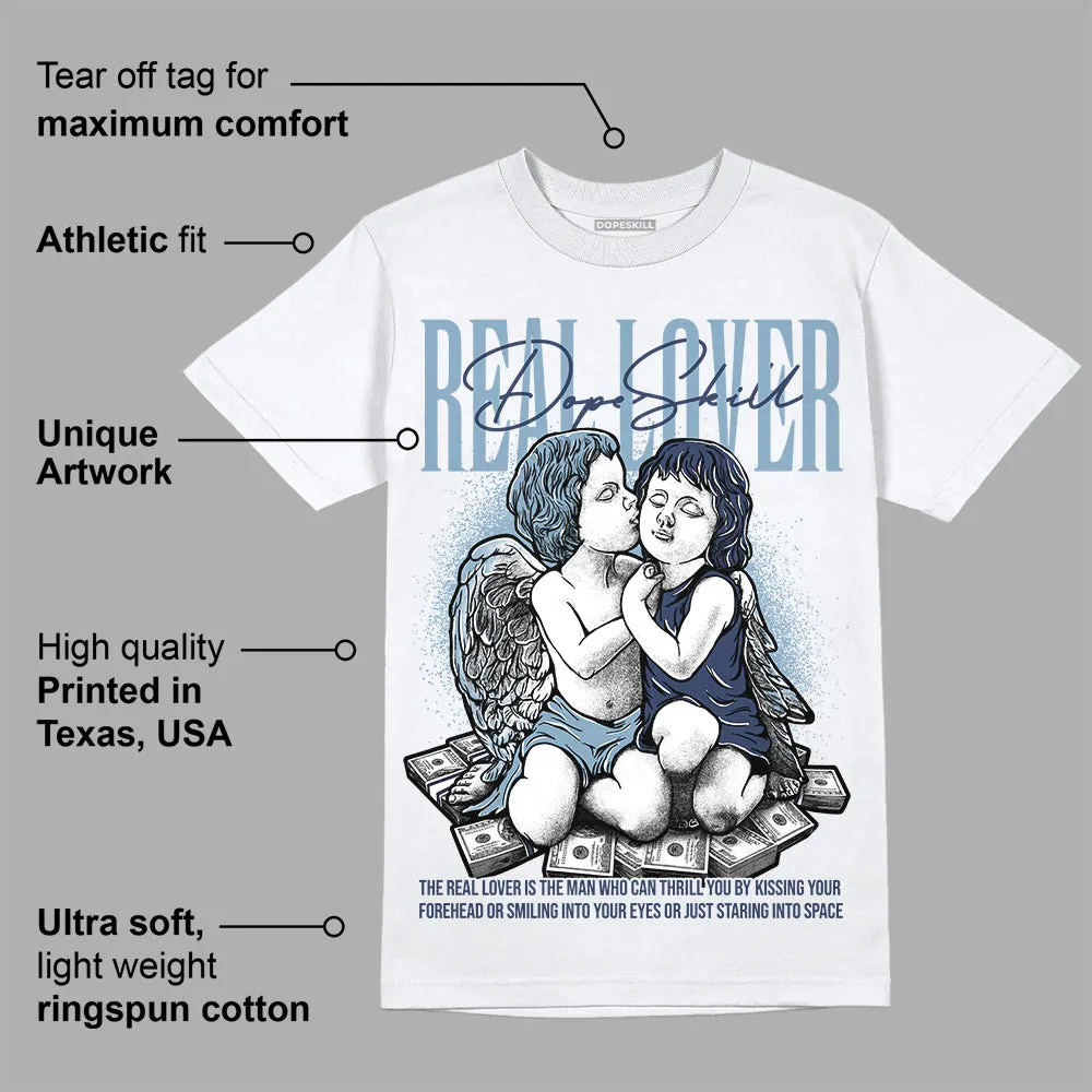 Diffused Blue Sail Grey White 1s DopeSkill T-Shirt Real Lover Graphic sold by DopeSkill product image thumbnail 3