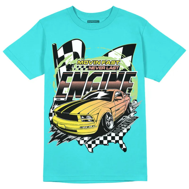 Cyan Burst 9060 DopeSkill Virtual Blue T-Shirt ENGINE Tshirt Graphic sold by DopeSkill
