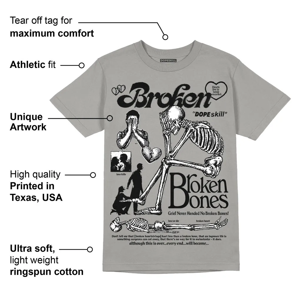 Wet Cement 4s DopeSkill Grey T-shirt Broken Bones Graphic sold by DopeSkill product image thumbnail 2