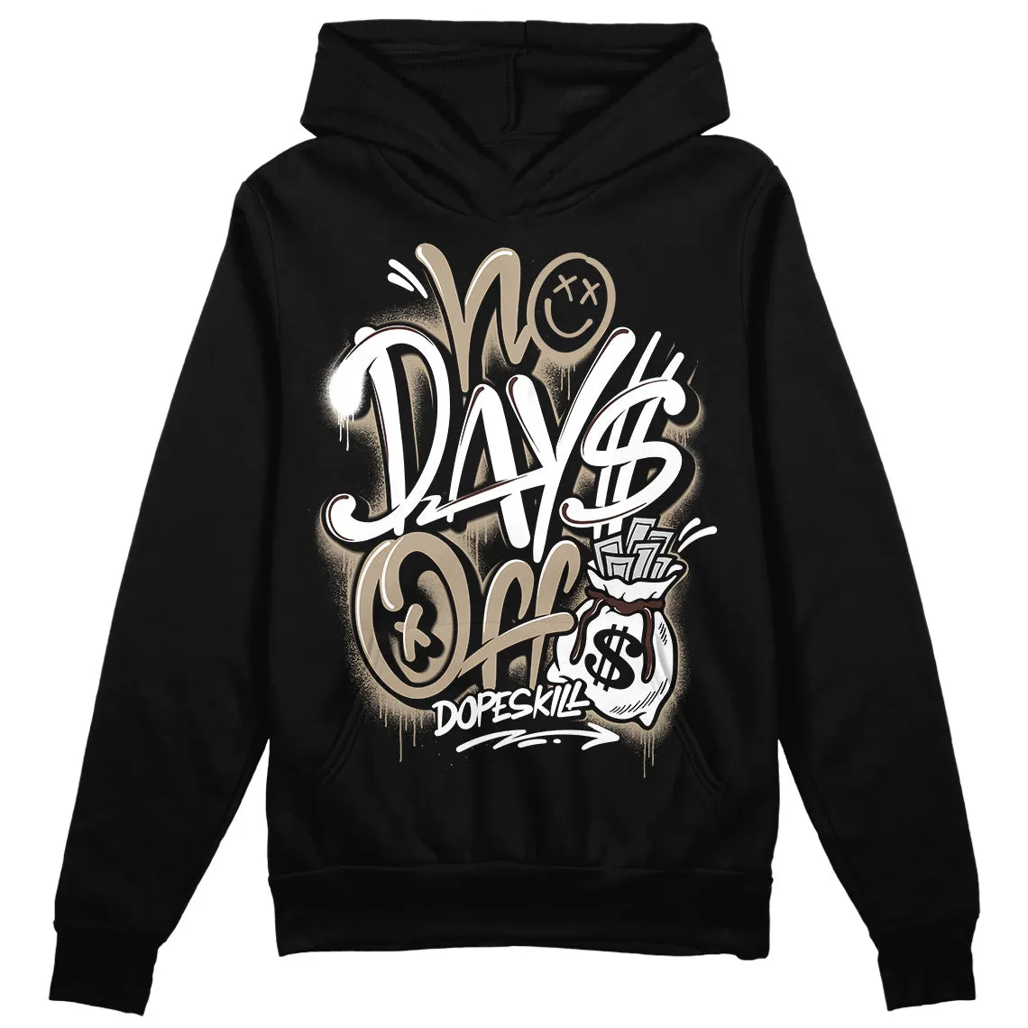 Latte 1s DopeSkill Hoodie Sweatshirt No Days Off Graphic sold by DopeSkill product image thumbnail 2