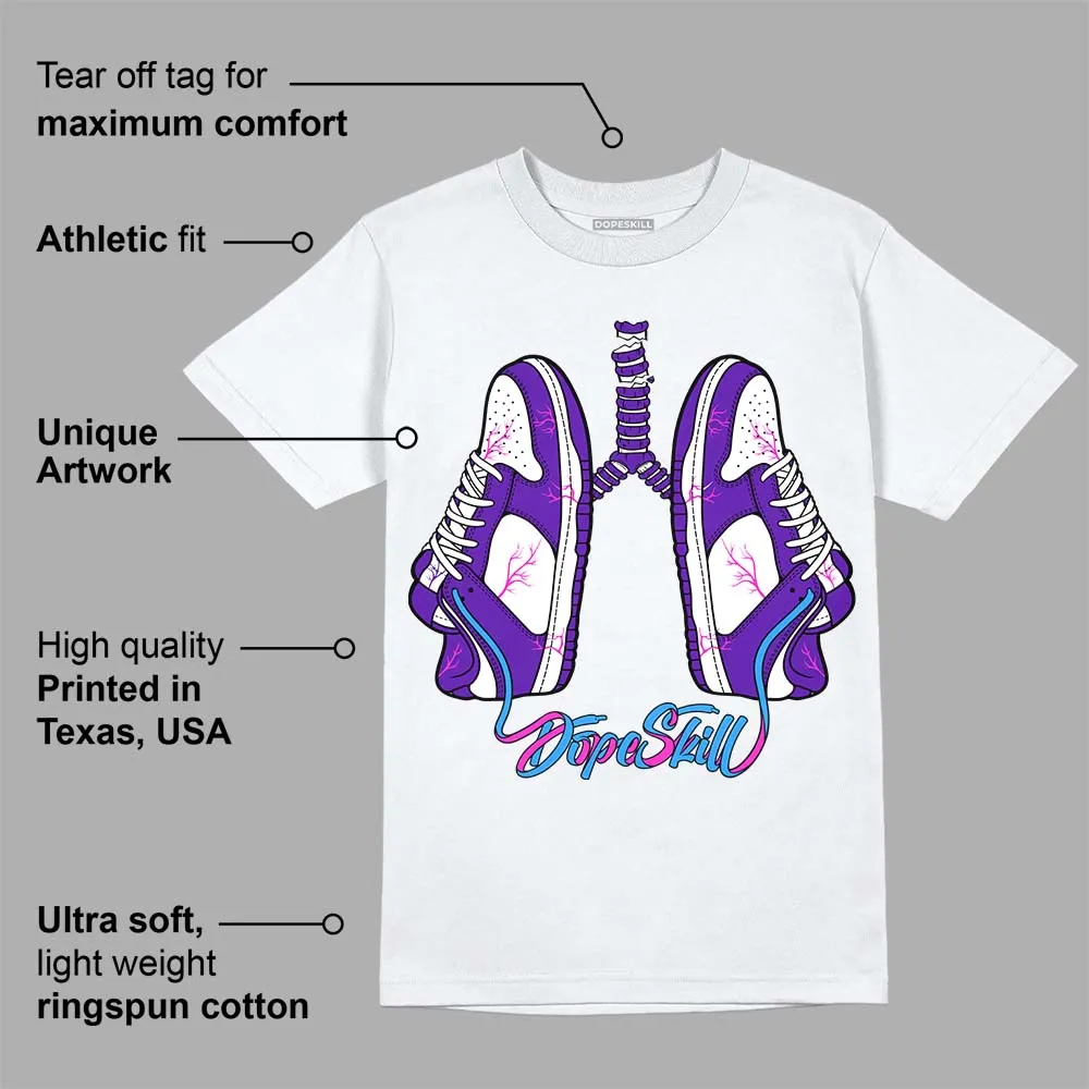Dunk Purple Championship Court White DopeSkill T-Shirt Breathe Graphic sold by DopeSkill product image thumbnail 3