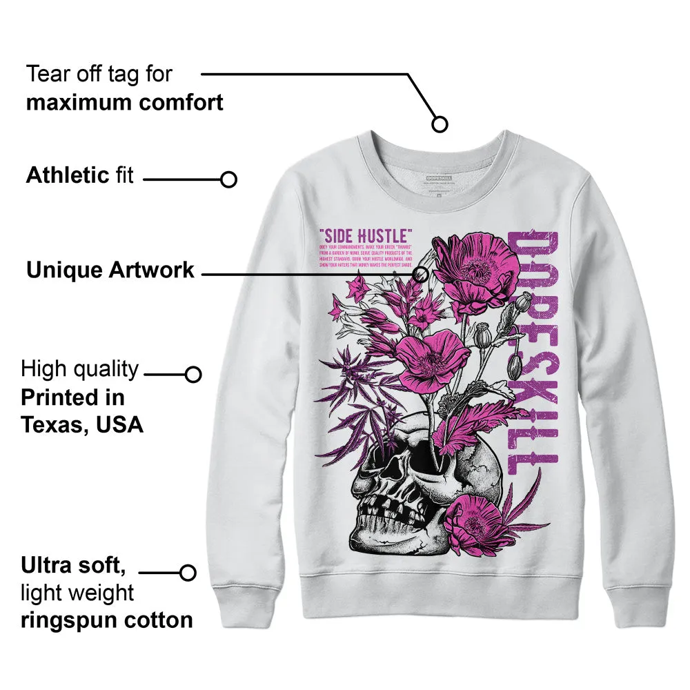 Hyper Violet 4s DopeSkill Sweatshirt Side Hustle Graphic sold by DopeSkill product image thumbnail 3