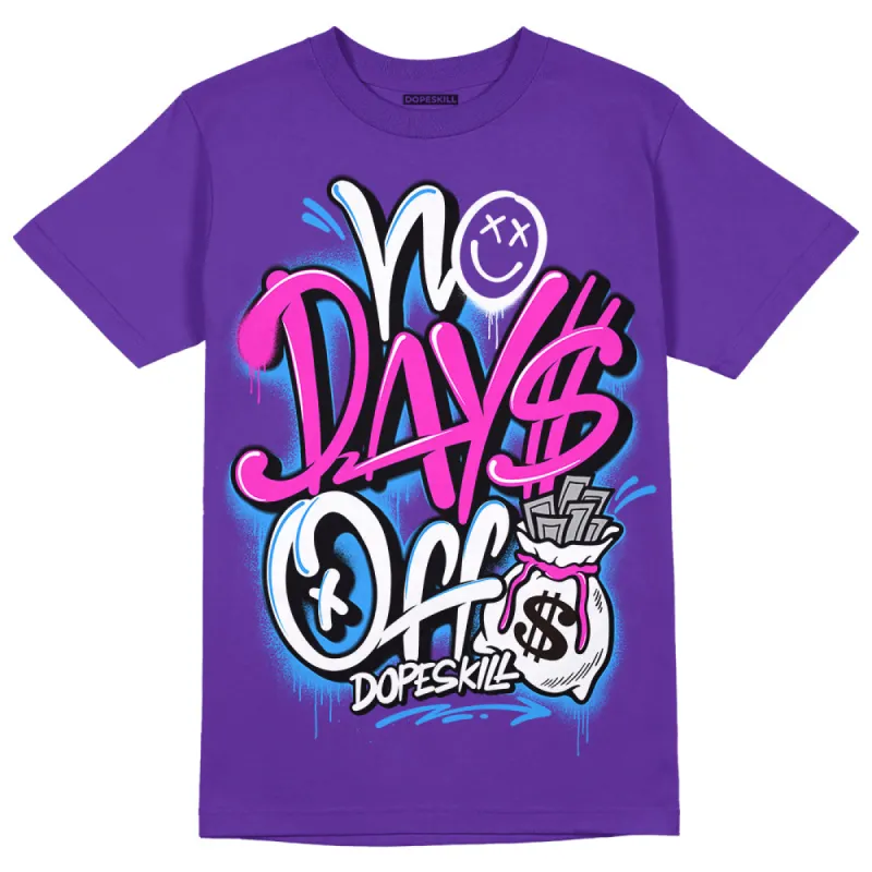 Dunk Purple Championship Court White DopeSkill Purple T-shirt No Days Off Graphic sold by DopeSkill