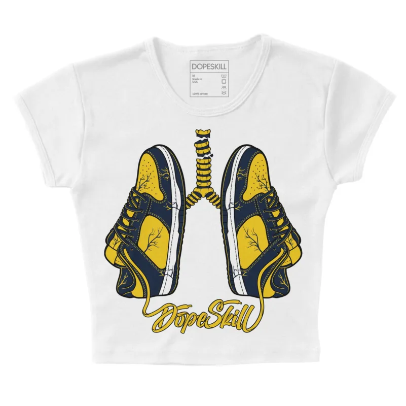 Michigan Dunks DopeSkill Women's Crop Top Breathe Graphic sold by DopeSkill