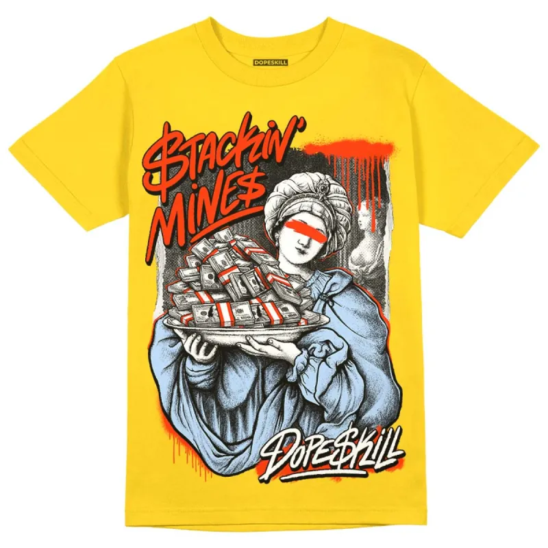 Yellow Ochre 6s DopeSkill Yellow T-shirt Stackin Mines Graphic sold by DopeSkill