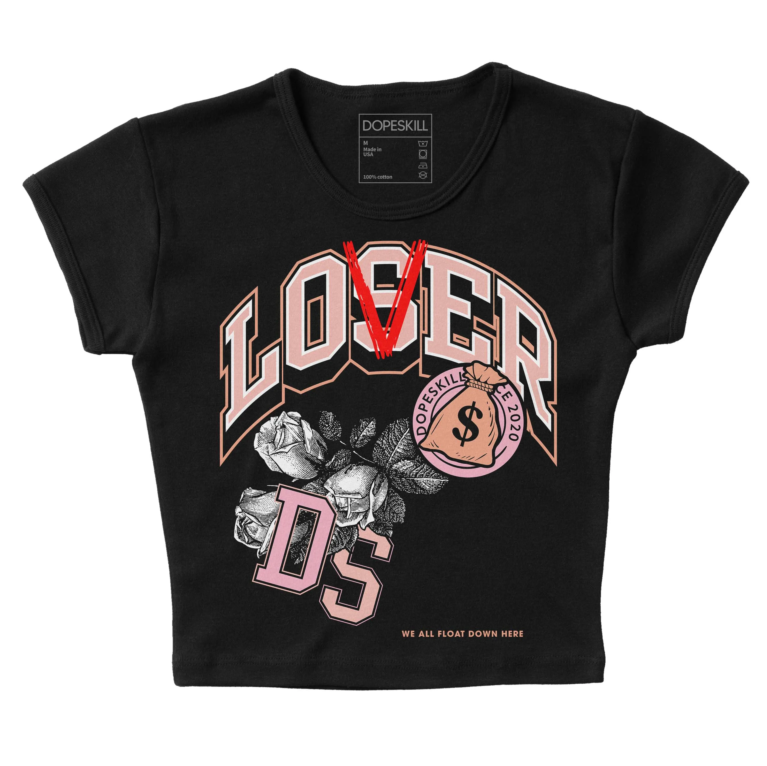Legend Pink 11s DopeSkill Women's Crop Top Loser Lover Graphic sold by DopeSkill product image thumbnail 2