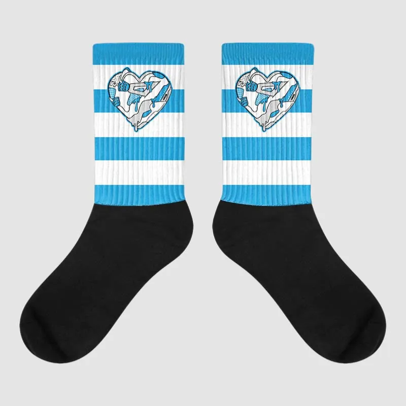 Military Blue 4s DopeSkill Sublimated Socks Horizontal Stripes Graphic sold by DopeSkill