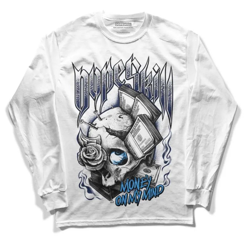 AJ Spizike White Obsidian DopeSkill Long Sleeve T-Shirt Money On My Mind Graphic sold by DopeSkill