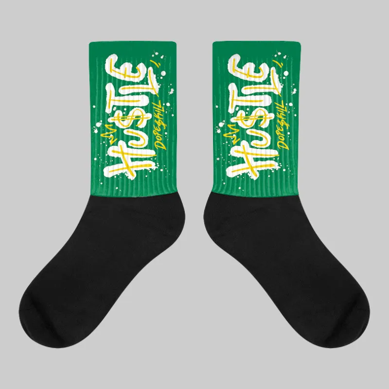 Lucky Green 5s DopeSkill Sublimated Socks Hustle Graphic sold by DopeSkill