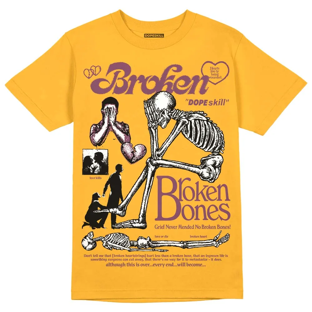Brotherhood 1s High OG DopeSkill University Gold T-shirt Broken Bones Graphic sold by DopeSkill