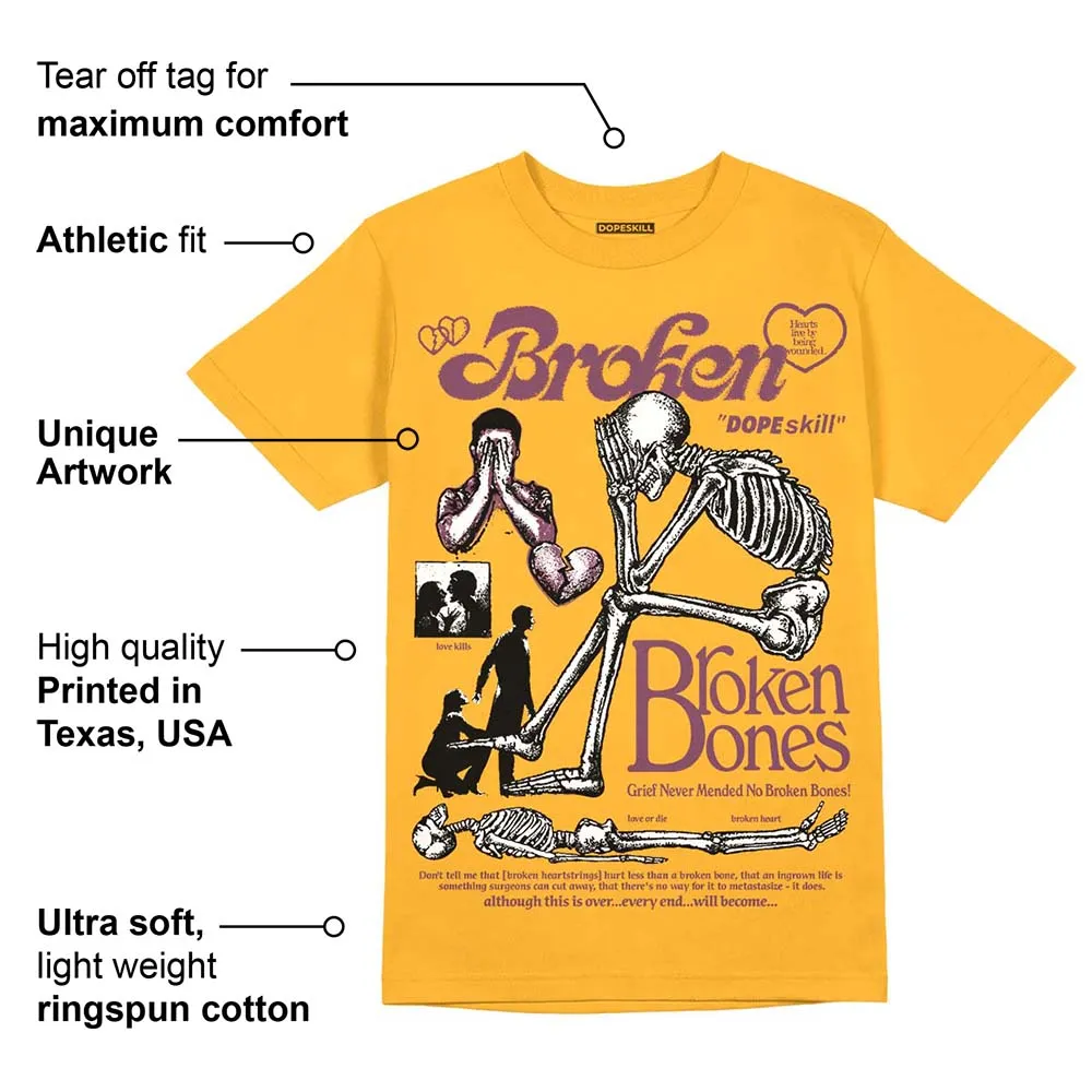 Brotherhood 1s High OG DopeSkill University Gold T-shirt Broken Bones Graphic sold by DopeSkill product image thumbnail 2