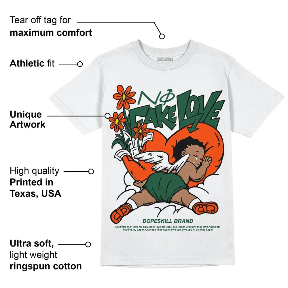 Dunk Team Dark Green Orange DopeSkill T-Shirt No Fake Love Graphic sold by DopeSkill product image thumbnail 3