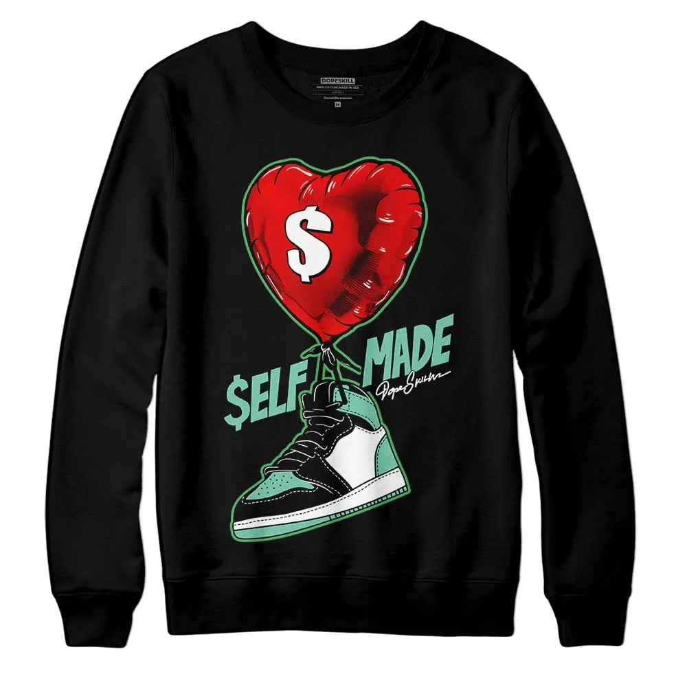Green Glow 1s DopeSkill Sweatshirt Self Made Graphic sold by DopeSkill