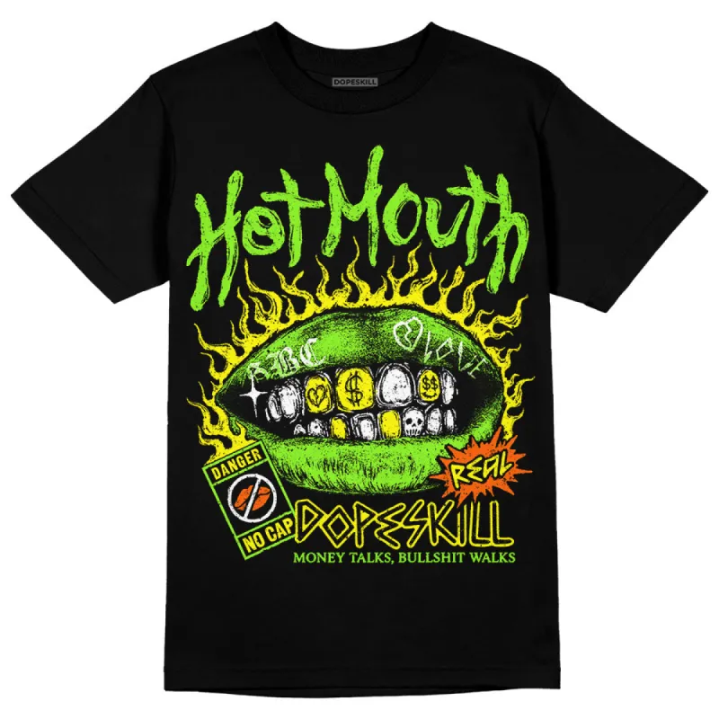 Neon Green Collection DopeSkill T-Shirt Hot Mouth Graphic sold by DopeSkill
