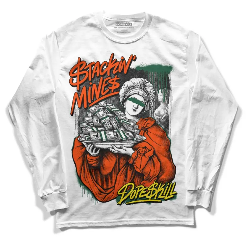 Dunk Team Dark Green Orange DopeSkill Long Sleeve T-Shirt Stackin Mines Graphic sold by DopeSkill