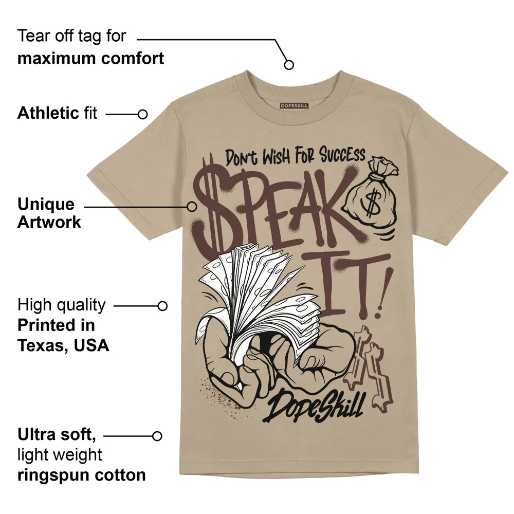 Latte 1s DopeSkill Medium Brown T-shirt Speak It Graphic sold by DopeSkill product image thumbnail 2