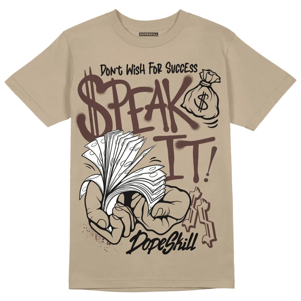 Latte 1s DopeSkill Medium Brown T-shirt Speak It Graphic sold by DopeSkill