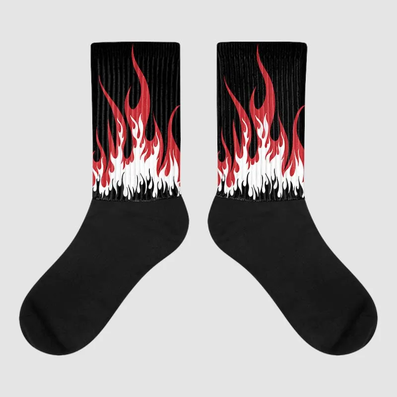 Red Taxi 12s DopeSkill Sublimated Socks FIRE Graphic sold by DopeSkill