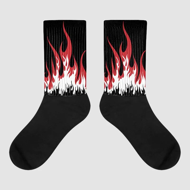 Red Taxi 12s DopeSkill Sublimated Socks FIRE Graphic sold by DopeSkill