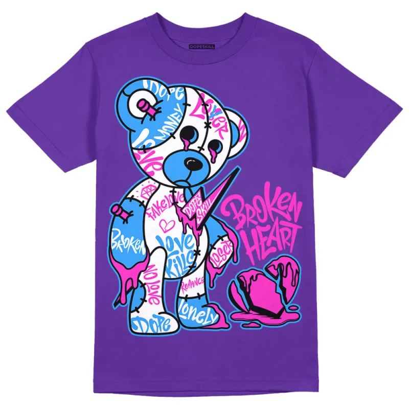 Dunk Purple Championship Court White DopeSkill Purple T-shirt Broken Heart Graphic sold by DopeSkill