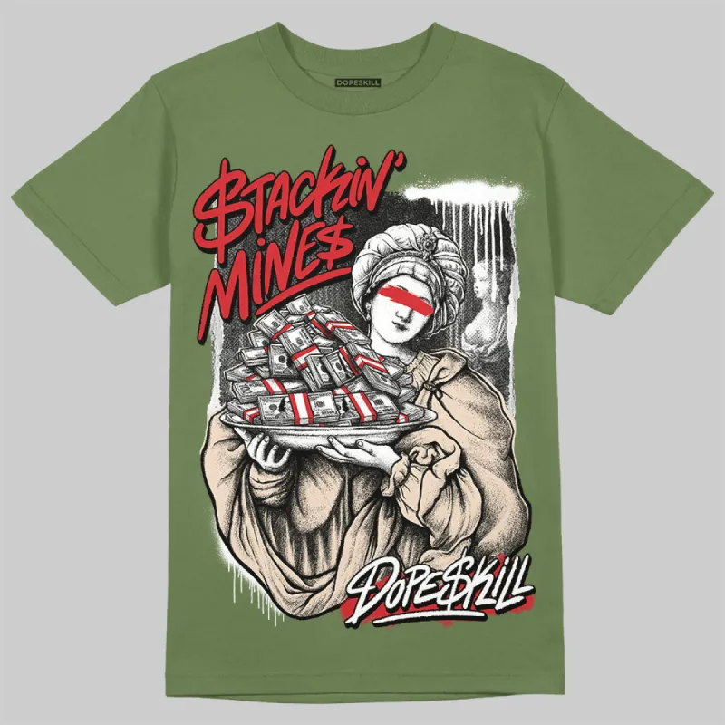 Medium Olive 1s DopeSkill Olive T-shirt Stackin Mines Graphic sold by DopeSkill