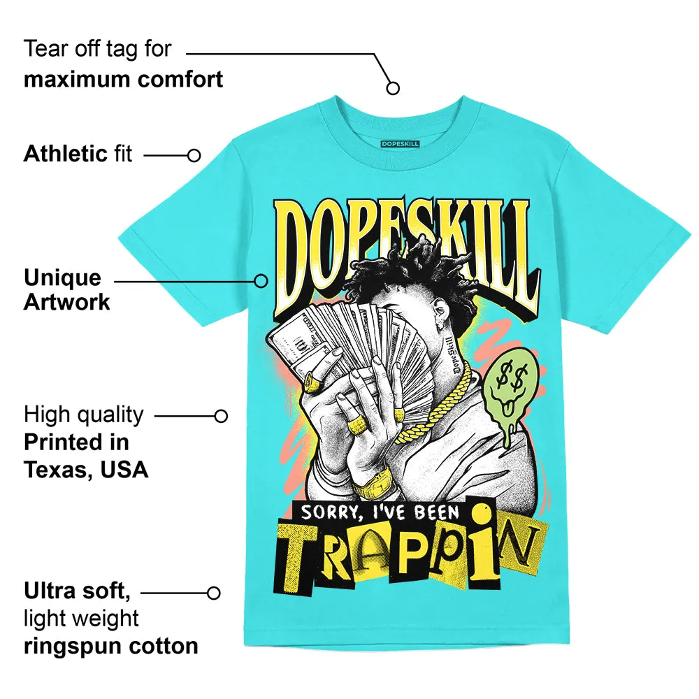 Cyan Burst 9060 DopeSkill Virtual Blue T-Shirt Sorry I've Been Trappin Graphic sold by DopeSkill product image thumbnail 2