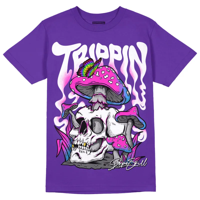 Dunk Purple Championship Court White DopeSkill Purple T-shirt Trippin Graphic sold by DopeSkill