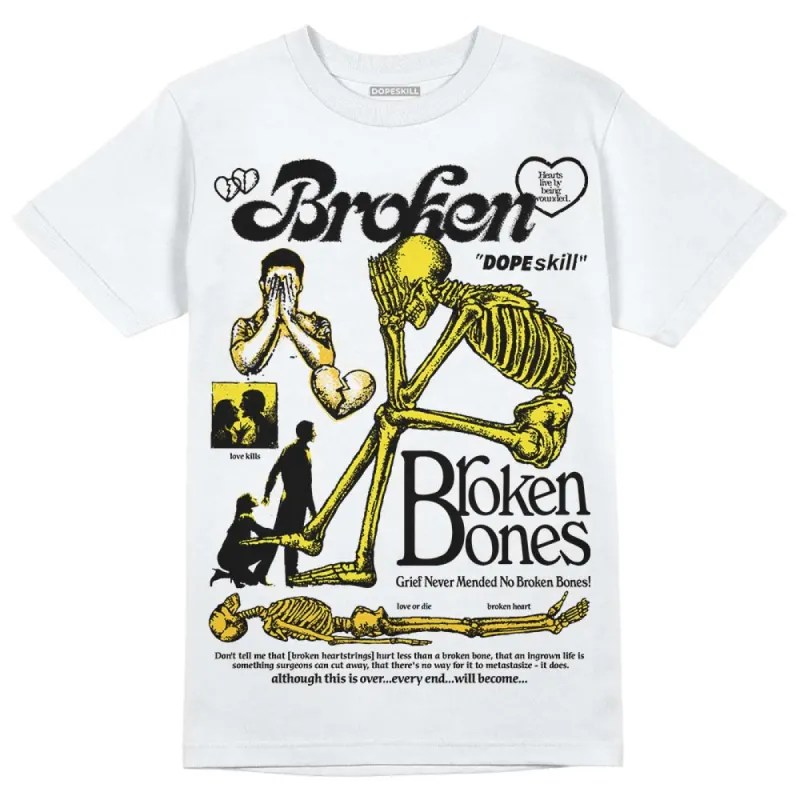 Vivid Sulfur 4s DopeSkill T-Shirt Broken Bones Graphic sold by DopeSkill