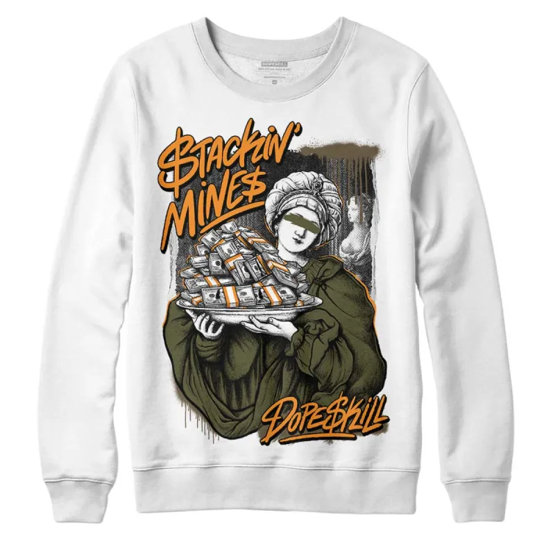 Olive 5s DopeSkill Sweatshirt Stackin Mines Graphic sold by DopeSkill