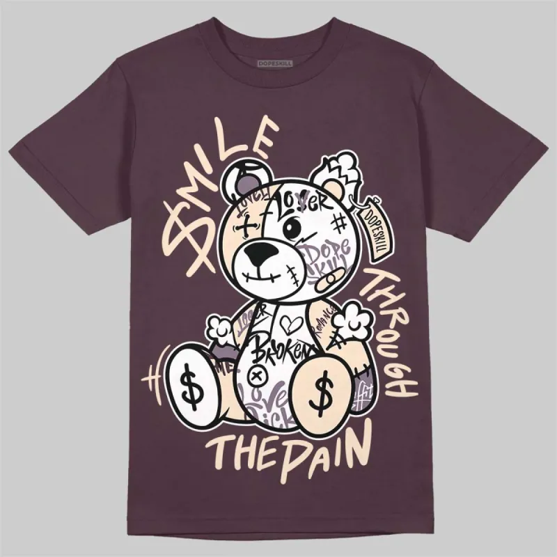 Burgundy Crush 3s DopeSkill Maroon T-shirt Smile Through The Pain Graphic sold by DopeSkill