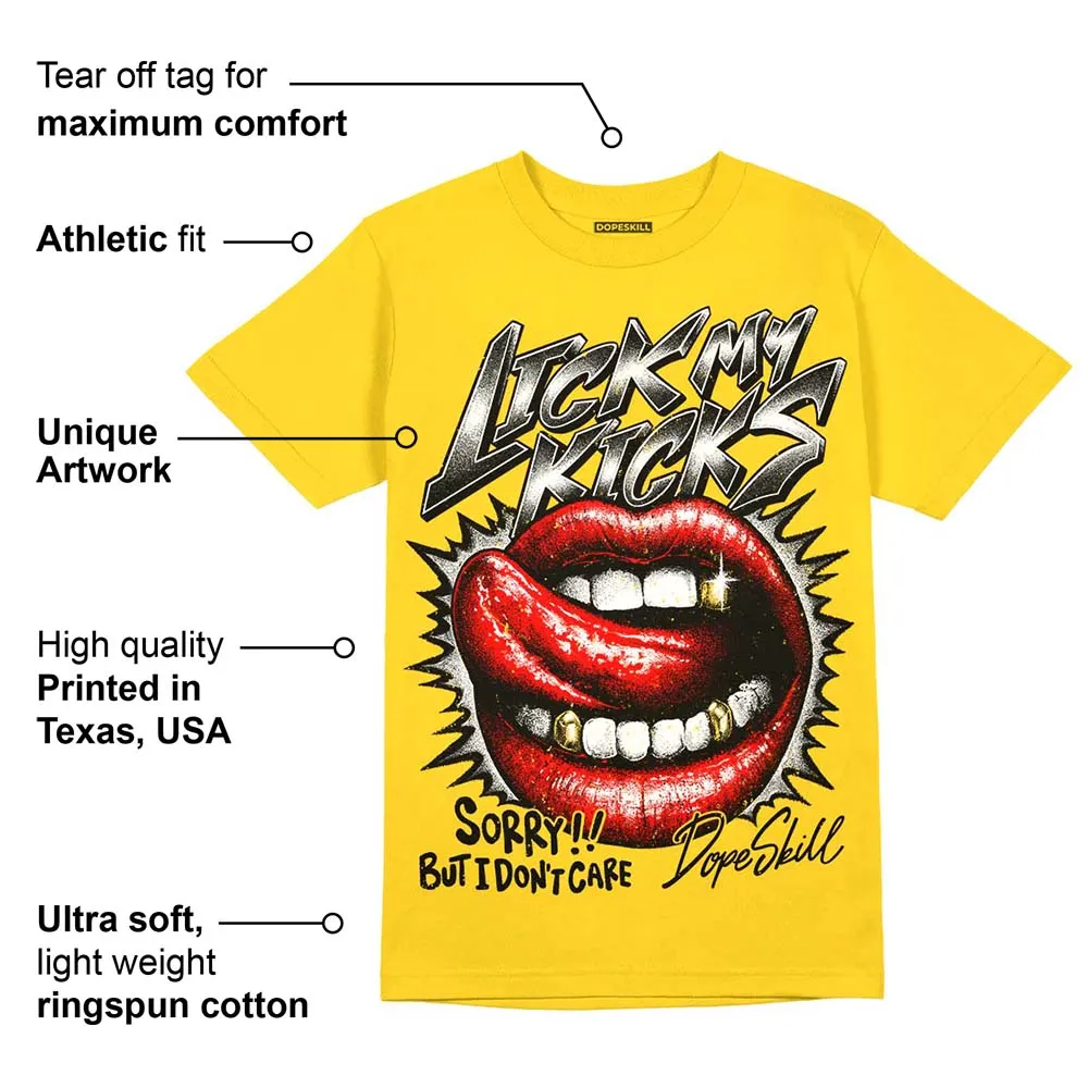 Black Tour Yellow AJ 4 Thunder DopeSkill Tour Yellow T-Shirt Lick My Kicks Graphic sold by DopeSkill product image thumbnail 2