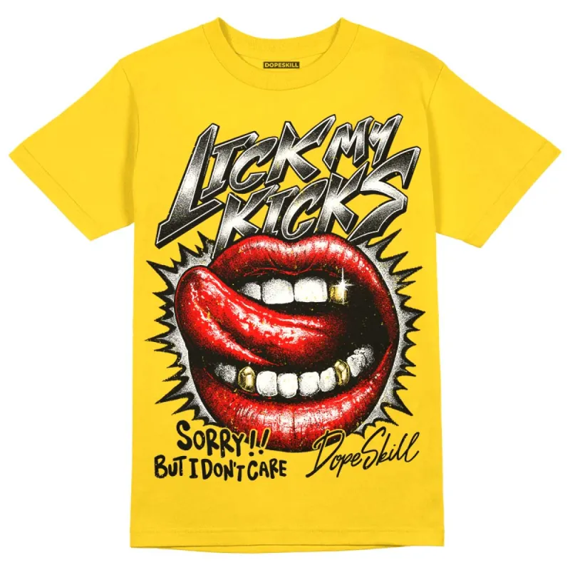 Black Tour Yellow AJ 4 Thunder DopeSkill Tour Yellow T-Shirt Lick My Kicks Graphic sold by DopeSkill