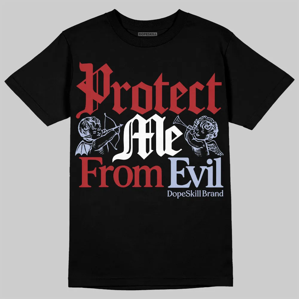 White and Midnight Navy 6s DopeSkill T-Shirt Protect Me From Evil Graphic sold by DopeSkill product image thumbnail 2