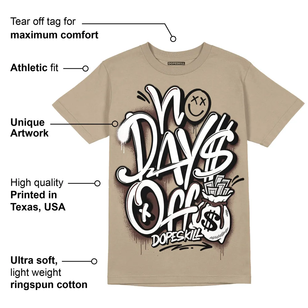 Latte 1s DopeSkill Medium Brown T-shirt No Days Off Graphic sold by DopeSkill product image thumbnail 2