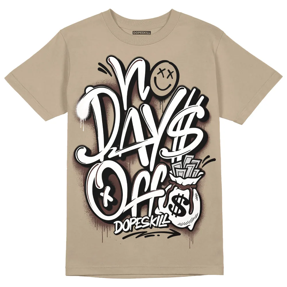 Latte 1s DopeSkill Medium Brown T-shirt No Days Off Graphic sold by DopeSkill