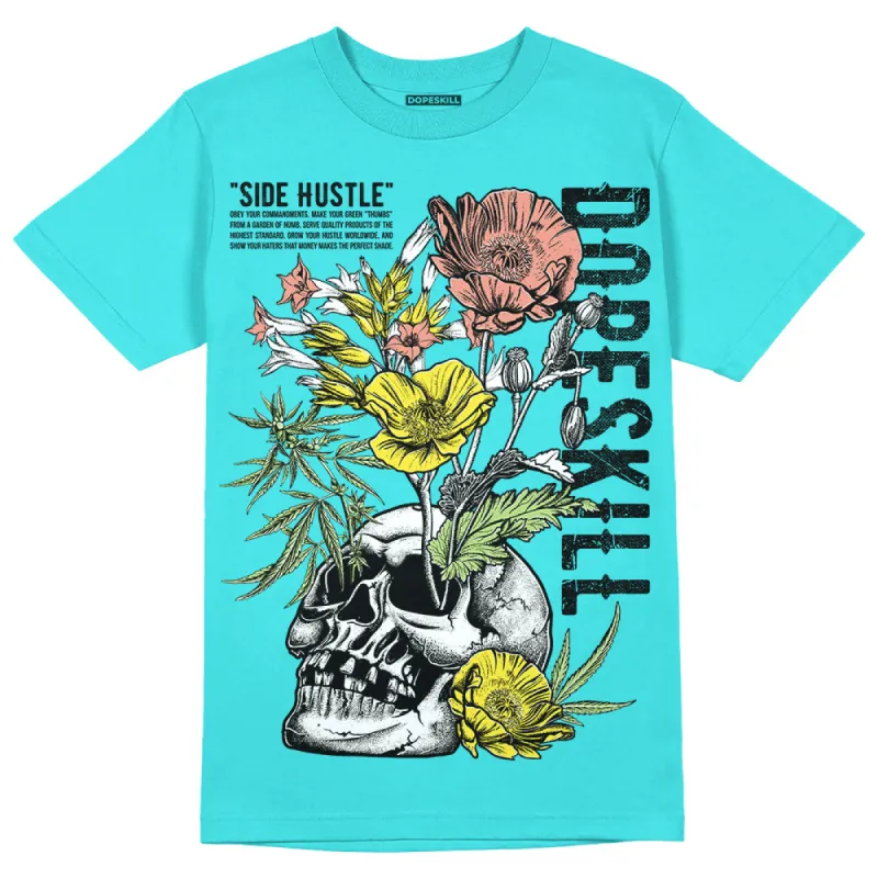 Cyan Burst 9060 DopeSkill Virtual Blue T-Shirt Side Hustle Graphic sold by DopeSkill