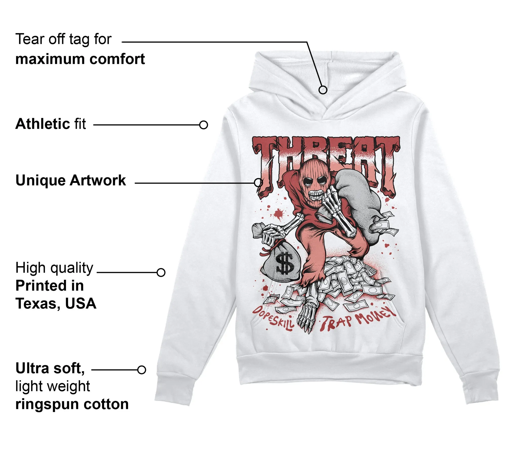 Dune Red 13s DopeSkill Hoodie Sweatshirt Threat Graphic sold by DopeSkill product image thumbnail 3