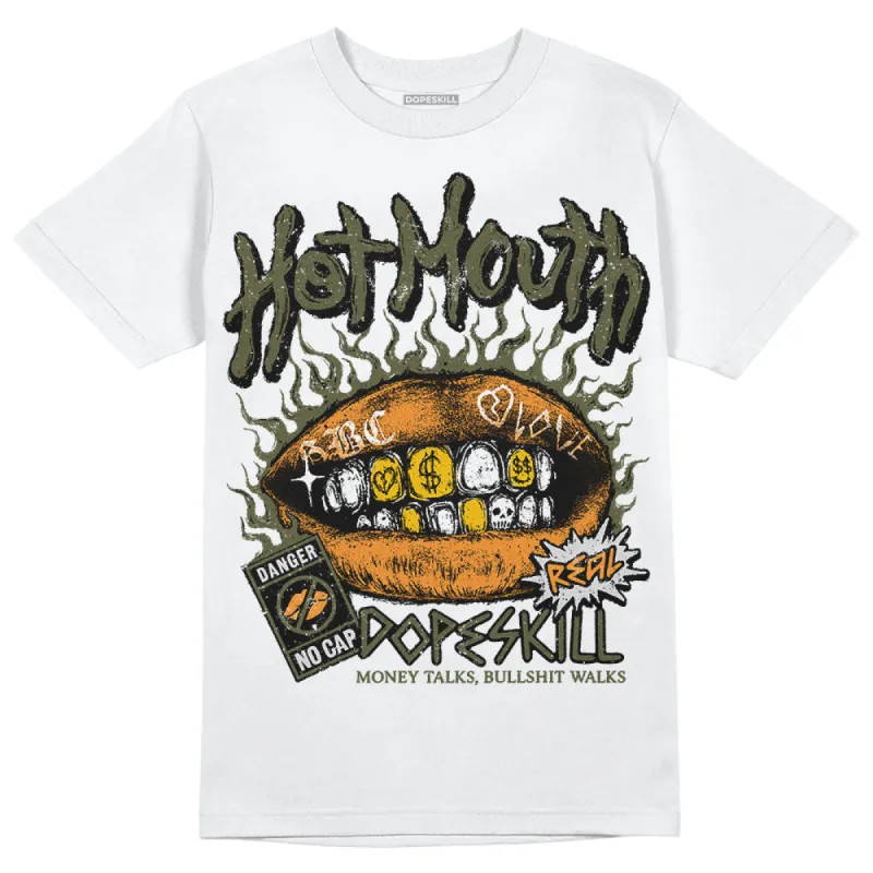 Olive 5s DopeSkill T-Shirt Hot Mouth Graphic sold by DopeSkill