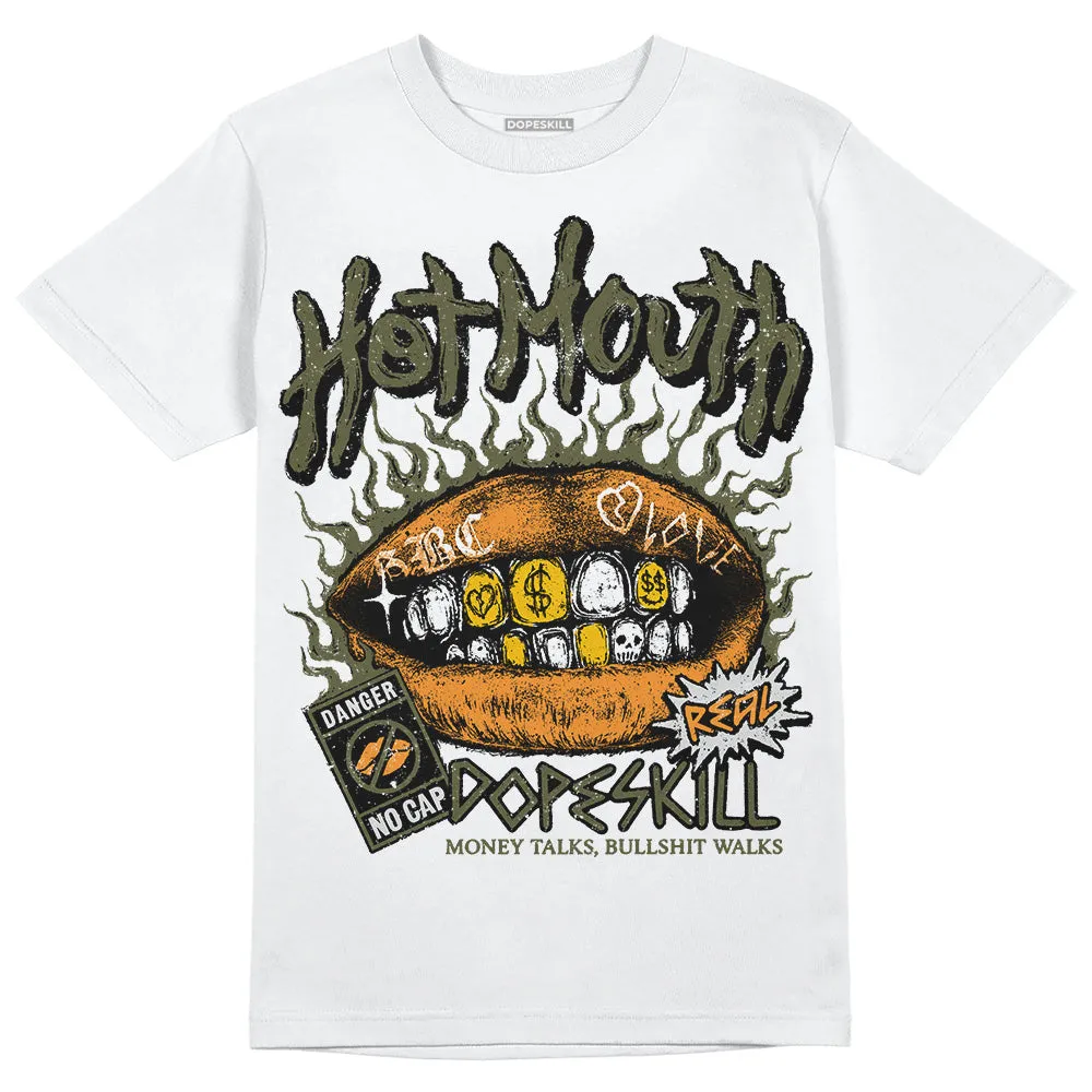 Olive 5s DopeSkill T-Shirt Hot Mouth Graphic sold by DopeSkill
