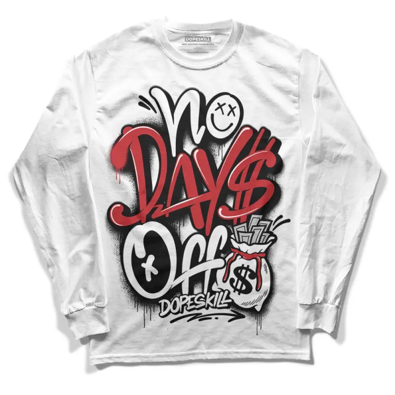 Red Taxi 12s DopeSkill Long Sleeve T-Shirt No Days Off Graphic sold by DopeSkill